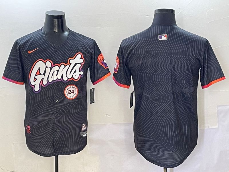 Men San Francisco Giants Blank Black Second generation Joint Name Nike 2025 MLB Jersey style 16->san francisco giants->MLB Jersey